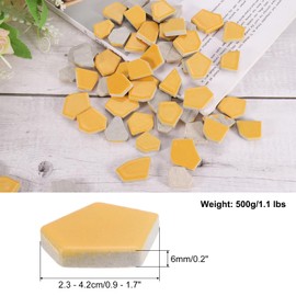 sourcing map 500g/1.1LB Irregular Ceramics Mosaic Tiles, 2.3-4.2 cm Bulk Stained Ceramic Mosaic Pieces Stones Mosaic Kits for DIY Art Craft Projects Home Decor, Orange