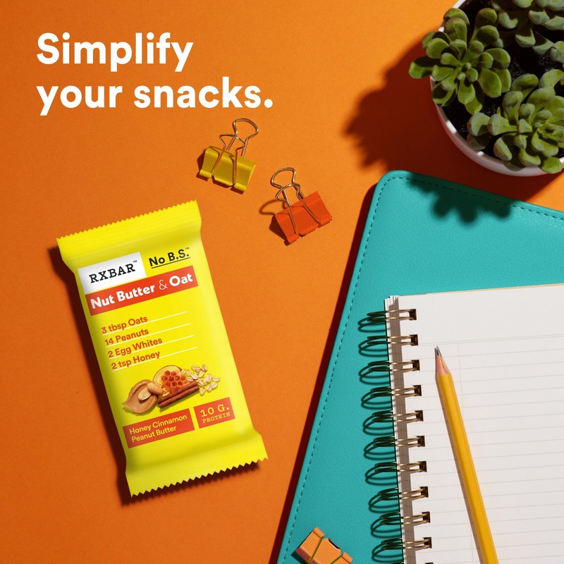 RXBAR Nut Butter and Oat Protein Bars, Protein Snacks, Snack