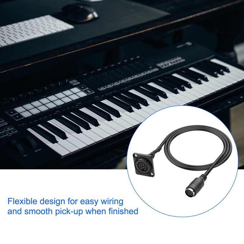 MEIRIYFA 83CM D-Type DIN 6 PIN MIDI Audio Signal Cable