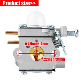 SOAJEE WS2200 Carburetor for Craftsman Sears WC210 WC2200 WS210 B2000 B210 B2200 HT110 HT2200 P210 P2100 SE2200 25cc 27cc String Trimmer CMXGTAMD25CC 41AD25CC793 CMXGTAMD25SC 41AD25SC793 CMXGTAMDCS25
