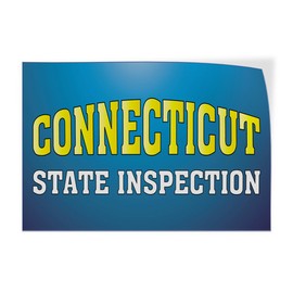 Decal Stickers Multiple Sizes Connecticut State Inspection Industrial Vinyl Safety Sign Label Business 24x18Inches