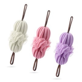FUSHUI Body Sponge Foaming Net, Body Net, Thick Foam, Bath Net, Soft, Elastic, Easy to Clean, For Baths, Exfoliation, Body (Set of 3)