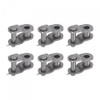 uxcell 6Pcs #35 Chain Offset Half Link Roller, 3/8" Pitch Carbon Steel, Standard Chain End Connector Split Links for 06C Chain