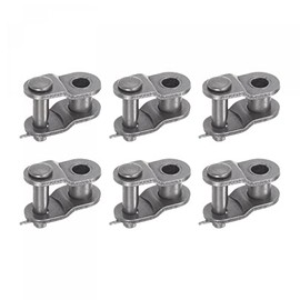 uxcell 6Pcs #35 Chain Offset Half Link Roller, 3/8" Pitch Carbon Steel, Standard Chain End Connector Split Links for 06C Chain