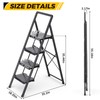 KINGRACK 4 Step Ladder 800lb Capacity, Folding Step Stool with