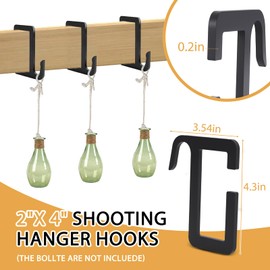 POSTYBAY 2x4 Target Stand Brackets Set, Heavy Duty Y & T Connectors with 12 Hanger Hooks, 0.2”Thick Steel Frame (1.6" x 3.6" I.D) for AR500 Steel Targets, Outdoor Shooting Range & Archery Training
