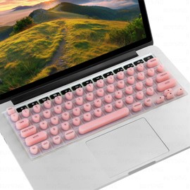 Keyboard Cover for Long Nails with Tactile Markers | Heart-Shaped Silicone Anti-Static Keys Protector, Universal Fit for MacBook Air/Pro (2020-2024 Models)