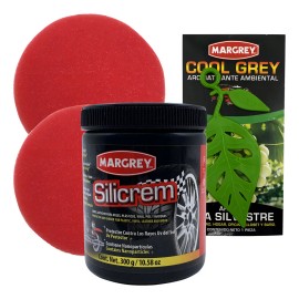 Abrillantador Automotriz Margrey Silicrem 300ml con Esponjas y Aromatizante