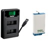 Kastar 1 Pack Battery and Charger with Miro USB/Type-C Input