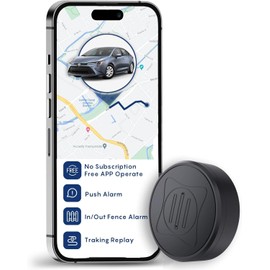 GPS Tracker for Cars Vehicles, Mini Real Time Locator, Magnetic Anti-Theft Long Standby Tracking Device with Free App No Subscription, Sim Required