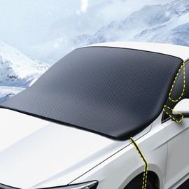 VexelZytro Weatherforce 360 All-Weather Windshield Ice Cover, Car Windshield Cover for Ice and Snow, Waterproof, Side Mirror Protector, Fits for Most Standard Cars & SUV (Large)