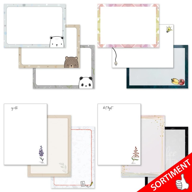 PRICARO Doodles Black A7 Magnetic Notepad (Pack of 10)