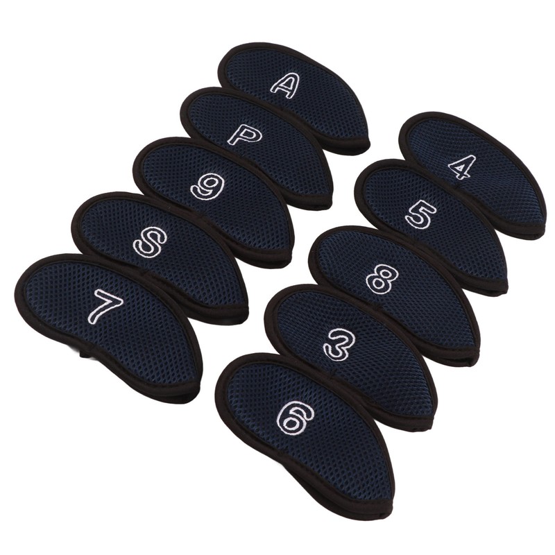 10pcs Golf Iron Covers Set with Numbers Waterproof Golf Head