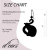 Lemur Earrings by d'ears Non-Tarnish Sterling Silver French Hook Ear