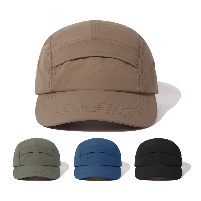 Clakllie Waterproof 5 Panel Cap Quick-Drying Baseball Cap for Men