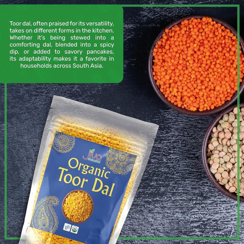 Jiva Organic Toor Dal Kori, Unoily, Madhi 4 Pound Bag