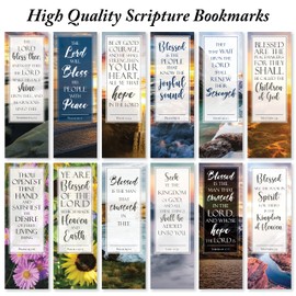JBH Creations Blessings from Scripture Bible Verse Bookmarks - Pack of 48