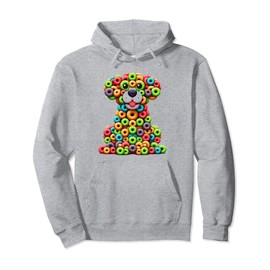 Fruit Loops Cat Fun Pullover Hoodie, gray