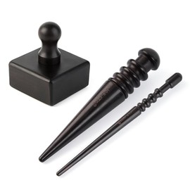 WUTA Leather Burnisher Kit, Ebony Leather Polishing Tool, Leather Polisher Tool for Leather Crafts DIY (Pack of 3)