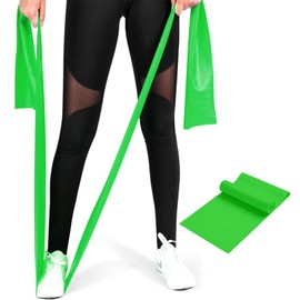 (Green) - MOKOSS Resistance Bands, Professional Exercise Bands Long Natural Latex Elastic Bands, Perfect for Strength Training, Physical Therapy, Yoga, Pilates, Stretching