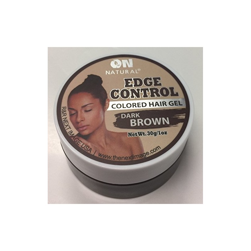On Natural Edge Control Hair Colored Gel, Dark Brown, 1