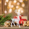Angoily Acrylic Christmas Reindeer Ornaments 2 Pieces Clear Deer Figurine