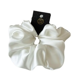 Satin colon headband Scrunchie hair accessories - hair accessories for women - trendy hair accessories (White)