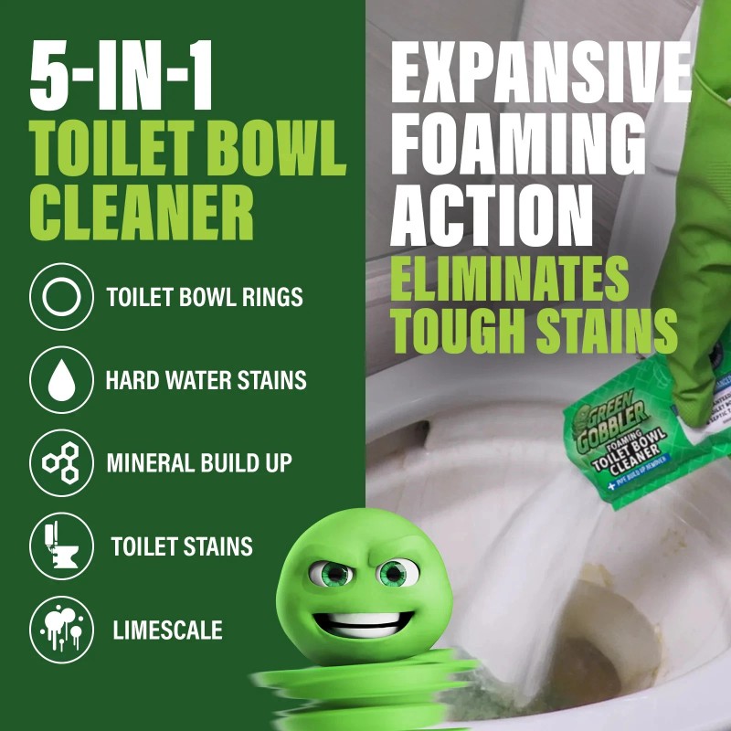 Green Gobbler 5-in-1 Foaming Toilet Bowl Cleaner Pipe Build-up Remover