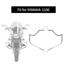 Aferrizu Engine Guard Crash Bar for Yamaha Vstar 1100 Classic Custom Silverado Xvs 1100 1999-2009 (Silver)