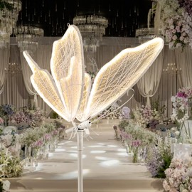 VoyageEase 3-Color Butterfly Floor Lamp - Adjustable Wedding/Home LED Lighting, Ceiling Hanging & Standing Dual Use Decorative Lamp, 1 Pack 60cm(23.6") Elegant Butterfly Shape Floor Light