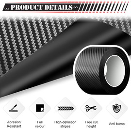 Car Door Sill Protector 7 cm x 10 m Car Door Sill Strips Carbon Fibre Sticker Car Protective Film Universal Car Door Sill Protector Car Door Sill Protector for Car Door Edge Protection