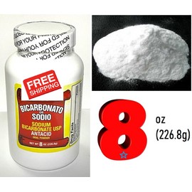 Sodium bicarbonate 100% Germa ( 8 oz ) Sodium Bicarbonate Antacid Oral Powder - Bicarbonato de Sodio