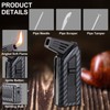 FLABOX 3 in 1 Pipe Lighter,Refillable Butane Lighter with 3