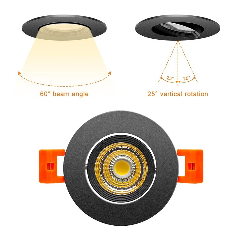 2Inch LED Recessed Ceiling Light, 3W Dimmable LED Downlight, Natural