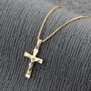 trendor Crucifix Gold 333/8 Carat with Plated Necklace for Men