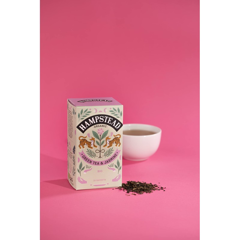 Hampstead Organic Jasmine Green 20 Teabags (Pack of 4 Total