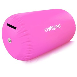 Inflatable Gymnastics Air Barrel - Inflatable Air Spot Tumbler Backbend Trainer Air Roller Tumbling Mat with Electric Pump, Inflatable Gymnastics Springboard Back Handspring Equipment