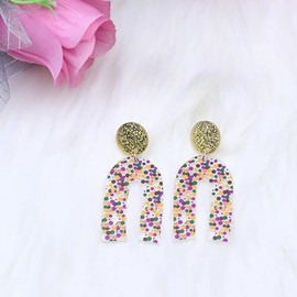 Carnival Earrings Acrylic Accessories for Carnival Party Jewellery for Women, Polyvinyl Chloride