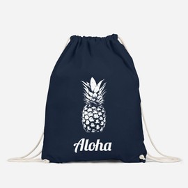 Gym Bag Hipster Bag Aloha Pineapple Jute Bag String Bag Cotton Drawstring Bag