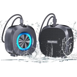 Aheadthink Portable Bluetooth Speaker Wireless IPX5 Waterproof RGB Lights Stereo Bass
