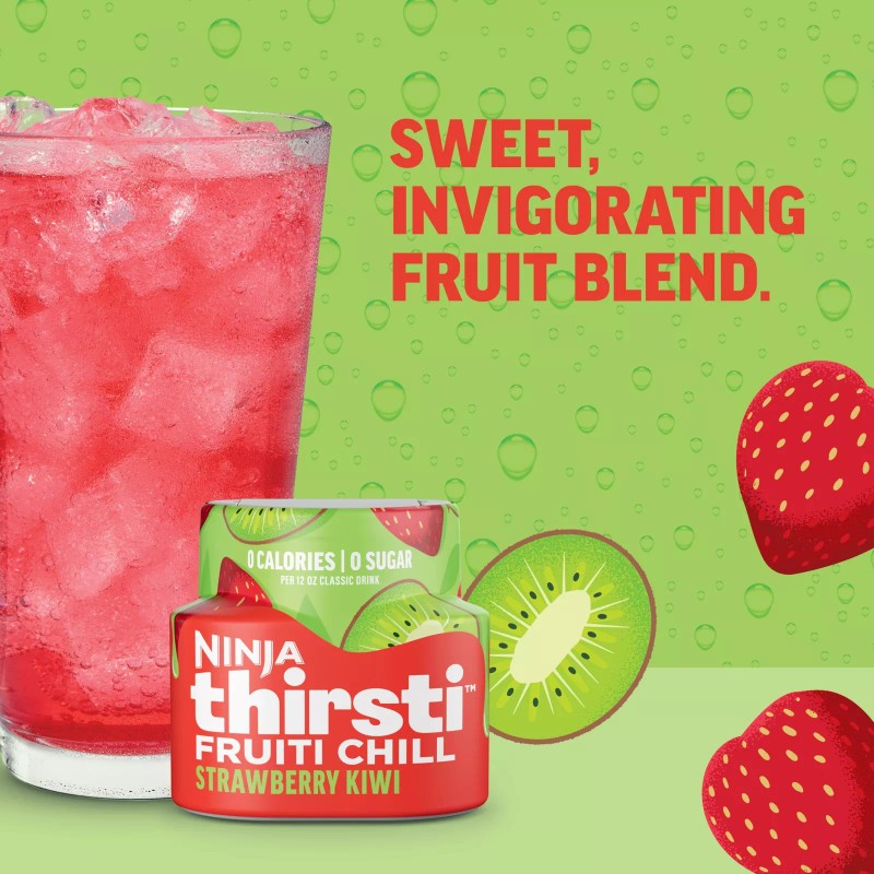 Ninja Thirsti Strawberry Kiwi Flavored Water Drops 0 Calories 0