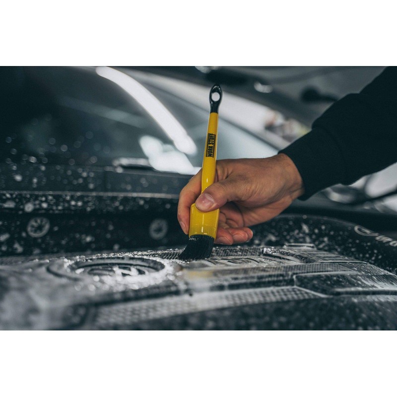 Work Stuff Juego de 4 cepillos para detallar, cerdas sintéticas,