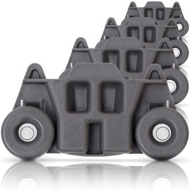 BlueStars UPGRADED W10195416 Dishwasher Lower Dish Rack Wheel - Compatible with KitchenAid Whirlpool Kenmore Dishwashers - Replaces AP5983730 W10195416V PS11722152 - PACK OF 4