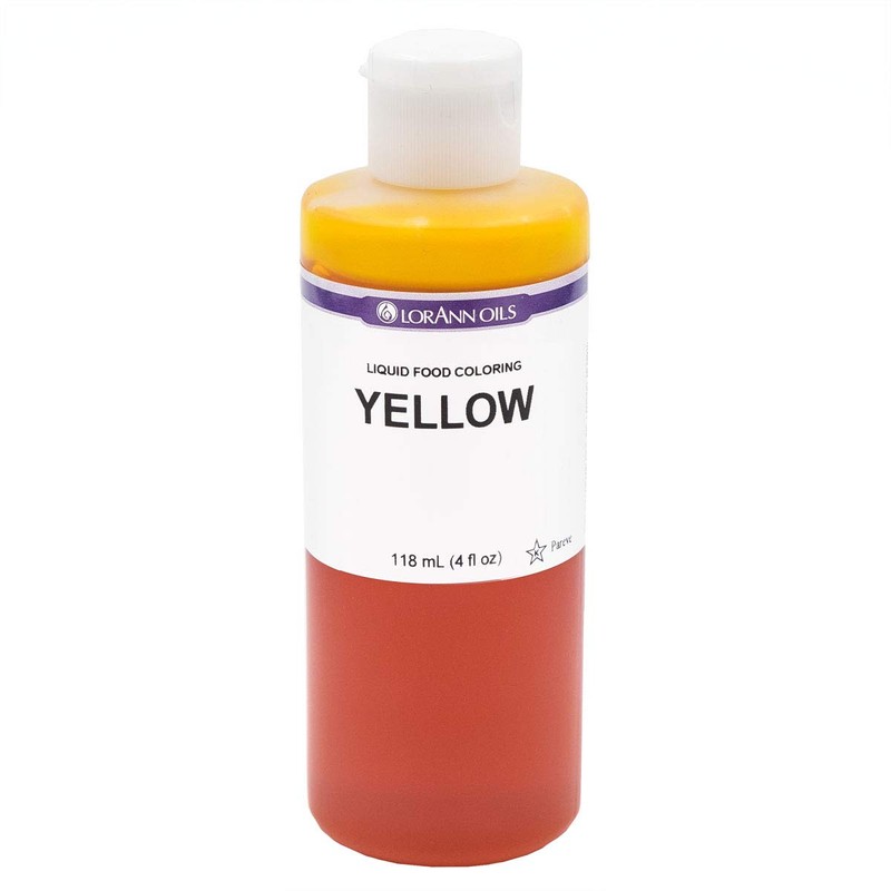 LorAnn Yellow Liquid Food Coloring, 4 ounce bottle