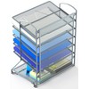 Simple Houseware 6-Tier Sliding File Organizer, Desk Letter Tray for