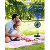 Primevolve Battery Operated Fan,Portable Rechargeable USB Floor Table Desk Fan