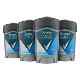 Degree Men Antiperspirant Stick for sweat and body odour Clinical + Clean 24 hour protection with moisturizers against skin irritation Pack of 4