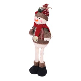 Christmas Plush Stuffed Decorations Santa Reindeer Snowman Figurine Decorations Leg Sitting Ornament Tabletop Tree Ornaments Home Party Fireplace Front Door Shelf Christmas Best Gifts Indoor Outdoor