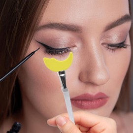 Herramienta de ayuda para maquillaje de ojos,Herramienta de silicona para Herramientas de maquillaje Protector de máscara de guía de plantilla Precision