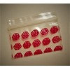 200-1 1/4" w X 3/4" h +20 Free Red Dice